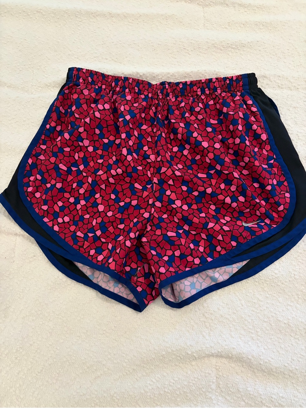 Nike Dri-FIT Hot Pink Athletic Shorts with Blue Accents